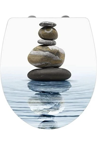 Klozet Kapağı Meditasyon Duroplast Akrilik - Yavaş Kapanan, Hijyenik 38 X 44,5 Cm, Beyaz ürün görseli 1