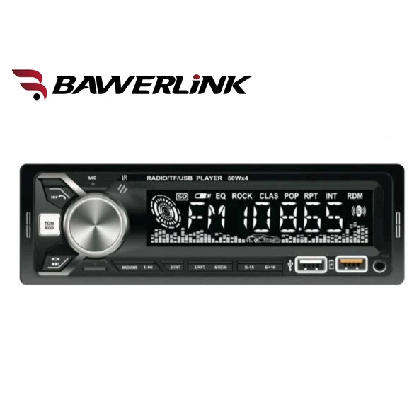 Bawerlink BW6302 Bluetooth Oto Teyp | Çift USB Girişli | 4x60W Amfi Çıkışlı | SD/USB/AUX Destekli Araba Teybi Radyo ürün görseli 1