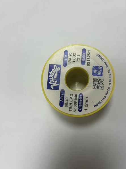 KURTEL 100GR 1,2mm Sn60/Pb40 LEHİM TELİ ürün görseli 1
