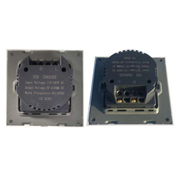 USB Priz duvar tipi kasalı usb priz sıva üstü 5v 2A Çift usb'li priz - Resim 2