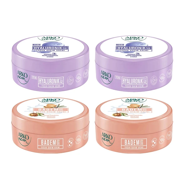 Arko Nem Hyaluronik Asit ve Badem Sütü Bakım Kremi 150 ml 4 lü Set ürün görseli 1
