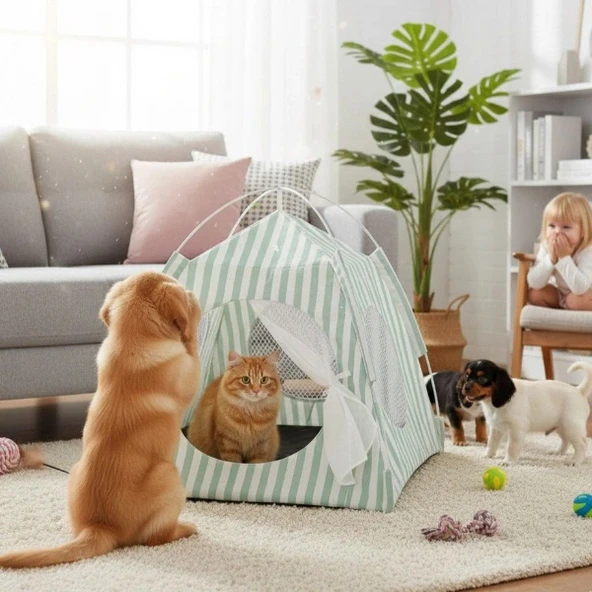 Evcil Hayvan Katlanabilir Oyun Çadırı - Resim 2