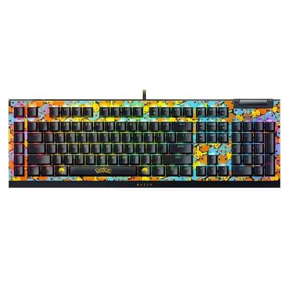 Razer BlackWidow V4 X Pokemon Edition Green Switch Kablolu Gaming Klavye RZ03-04704200-R3M1 ürün görseli 1