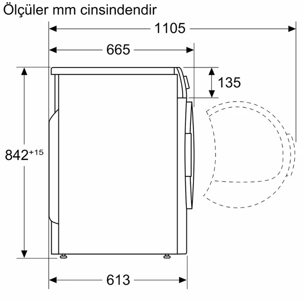 SİEMENS WQ45B2A0TR 9 kg Isı Pompalı Home Connect Çamaşır Kurutma Makinesi - Resim 4