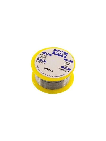 KURTEL 200GR 0,75mm  Sn60/Pb40 LEHİM TELİ ürün görseli 1
