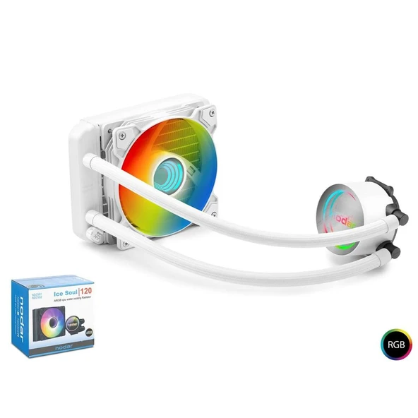 Nodar Nd2501 Sıvı Soğutma Fan 120 Argb 12Cm Beyaz ürün görseli 1