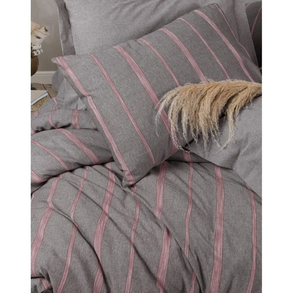 COTTON BOX RIBBED RCY NEVRESIM TAKIMI CIFT KISILIK BARISAN GRI - Resim 2