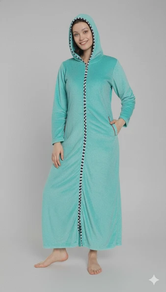 Cicikom 104030 Bayan Kapşonlu Havlu Elbise - Resim 2