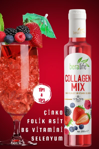 Collagen Mix-Doğal Kolajenli İçecek Tip 1-Tip 3 Kolajen ürün görseli 1
