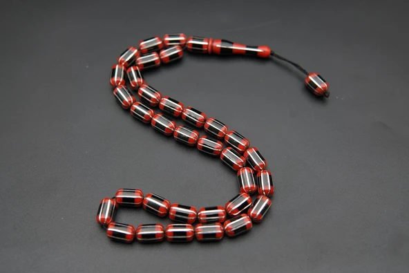 8'lı Yarma Oltu Taşı Tesbih st000157 - Resim 2