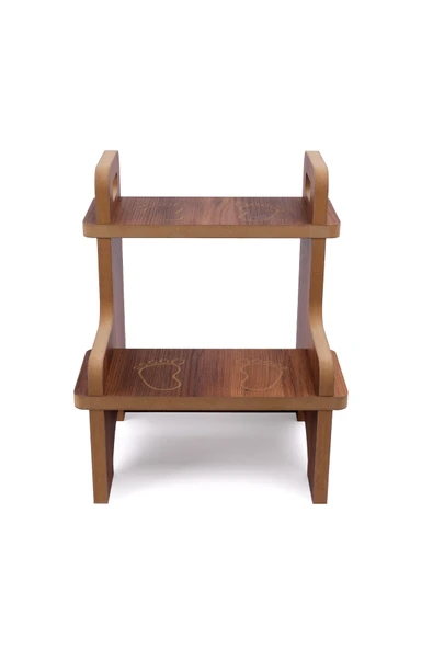 Ahşap Montessori Eğitici Kaymaz Çocuk Basamak-Tabure Banyo, Lavabo Merdiven Yükseltici - Resim 5