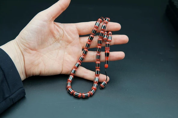 8'lı Yarma Oltu Taşı Tesbih st000157 - Resim 5