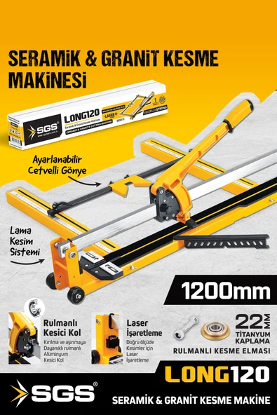 SGS111 Long 120 Lazerli Seramik Granit Fayans Kesme Makinesi 1200 mm - Resim 5