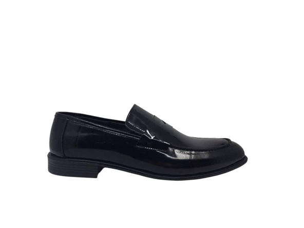 Zerhan 661 Erkek Siyah Loafer Rugan Hakiki Deri Hazır Taban Büyük Numara Ayakkabı 45 46 47 48 ürün görseli 1