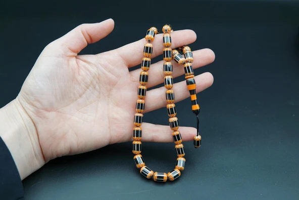 8'li Yarma Oltu Taşı Tesbih st000158 - Resim 3