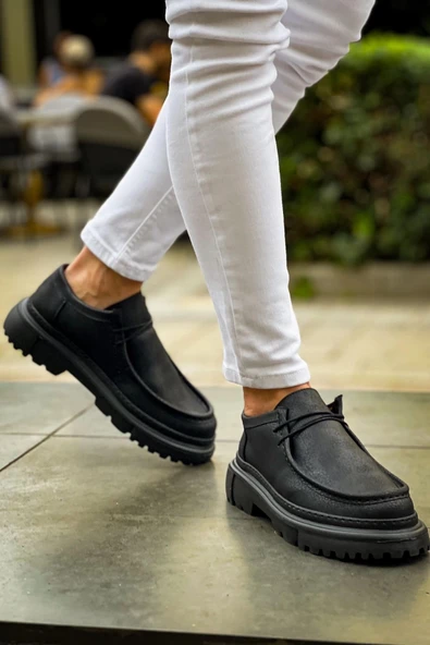 Ch2404 Cst Castle Erkek Ayakkabı Siyah Erkek Günlük Ayakkabı - Resim 4