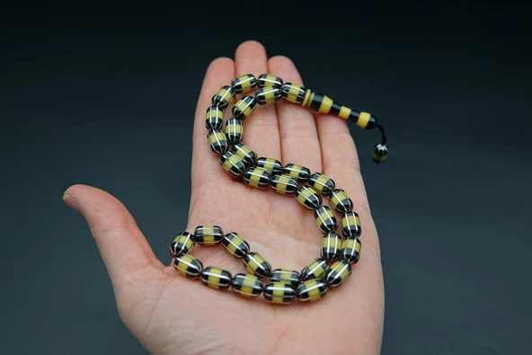 8'li Yarma Oltu Taşı Tesbih st000159 - Resim 4