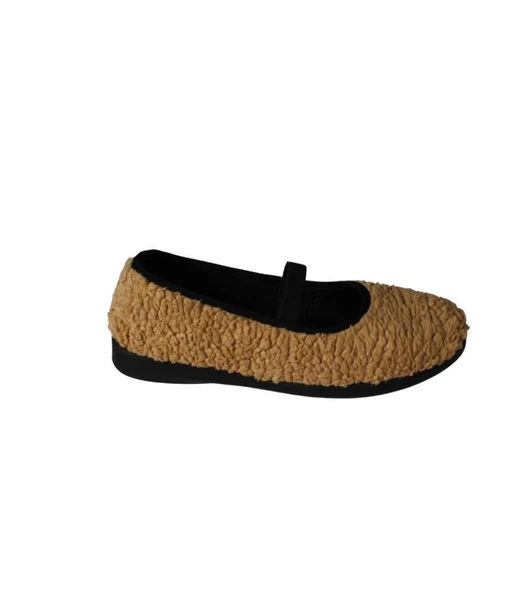 YAZKIŞ Kadın Kışlık Bej Camel Ev Babeti - Resim 5