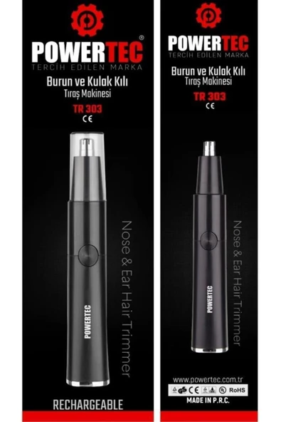 Powertec Şarjlı Kulak ve Burun Kılı Temizleme MAKINESI-TR-303 ürün görseli 1