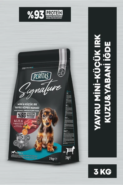 PERİTAS Signature Kuzulu Küçük Irk Yavru Köpek Maması 3 Kg ürün görseli 1