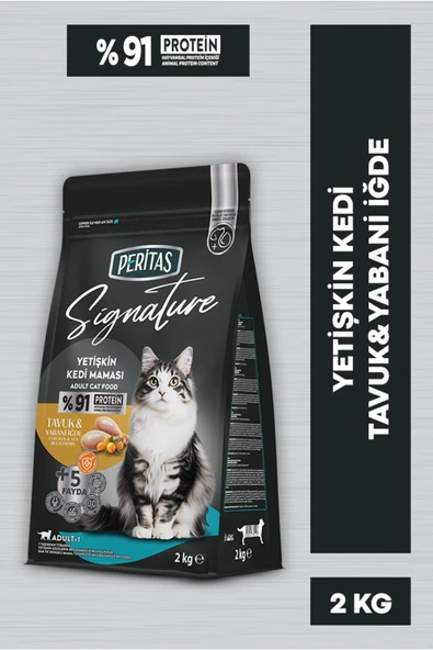 PERİTAS Signature Tavuklu Yetişkin Kedi Maması 2 Kg ürün görseli 1