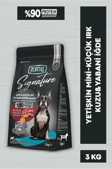 PERİTAS Signature Kuzulu Küçük Irk Yetişkin Köpek Maması -3 Kg ürün görseli 1