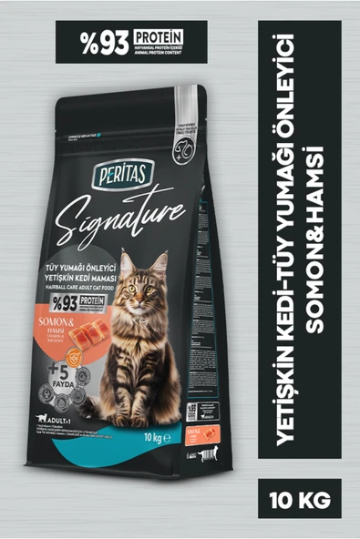 PERİTAS Signature Somonlu Yetişkin Kedi-Tüy Yum. Önl. 10 kg ürün görseli 1