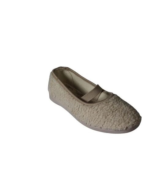 YAZKIŞ Kadın Kışlık Bej Camel Ev Babeti - Resim 3