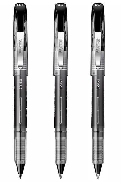 Siyah Pilot Kalem SR-68 Roller Pen 3 Adet Scrikss Pilot Kalem 0.7 mm Roller Uçlu Pilot Kalem İnce Uçlu Likit Mürekkepli ürün görseli 1