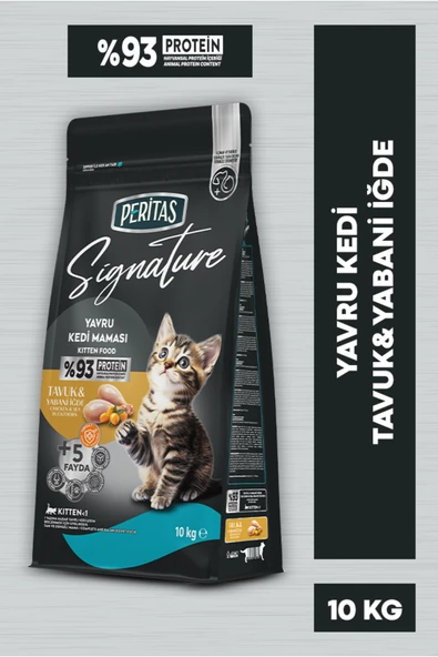 PERİTAS Signature Tavuklu Yavru Kedi Maması 10 KG ürün görseli 1