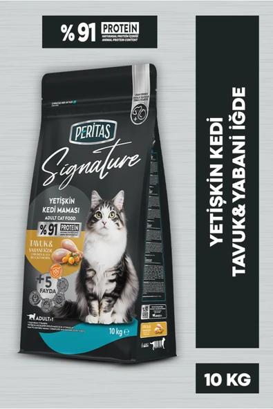 PERİTAS Signature Tavuklu Yetişkin Kedi Maması 10 KG ürün görseli 1