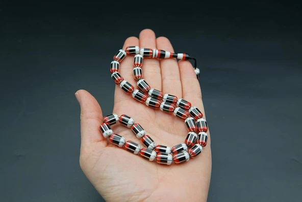 8'li Yarma Oltu Taşı Tesbih st000160 - Resim 6