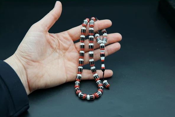 8'li Yarma Oltu Taşı Tesbih st000160 - Resim 4