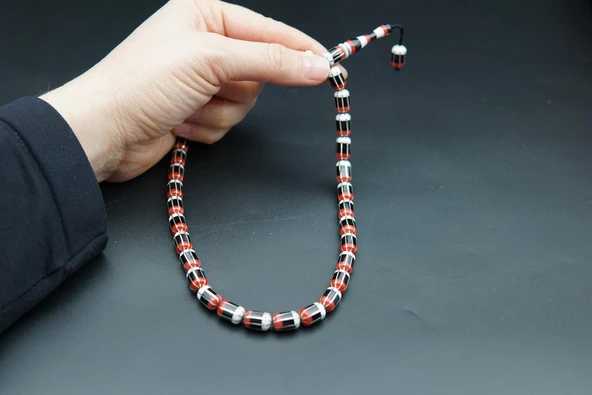 8'li Yarma Oltu Taşı Tesbih st000160 - Resim 5