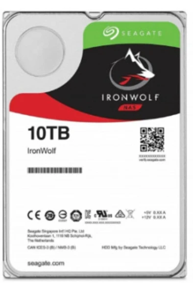Seagate IronWolf ST10000VN000 SATA 3.0 7200 RPM 3.5" 10 TB Harddisk Teşhir ürün görseli 1