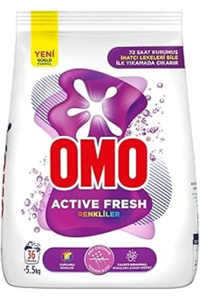 ShopZum Omo Active Fresh Renkliler Toz Deterjanı 5.5 Kg ürün görseli 1