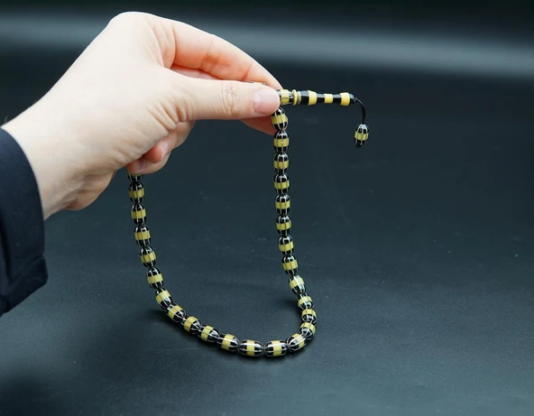 8'li Yarma Oltu Taşı Tesbih st000159 - Resim 3