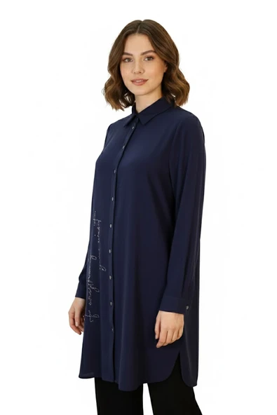 1910 DEES YAZI DETAYLI TUNİK - Resim 16