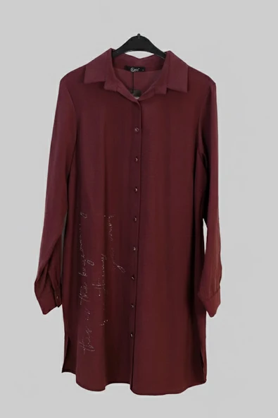 1910 DEES YAZI DETAYLI TUNİK - Resim 9