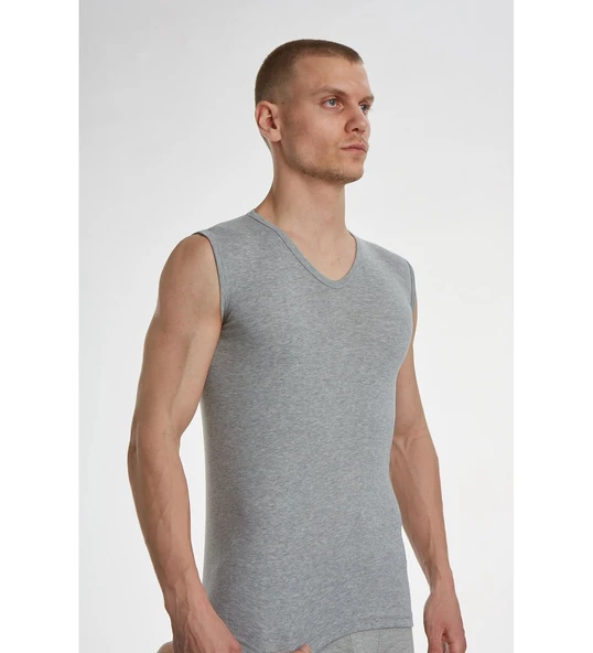 Erkek Pamuk V Yaka Kolsuz Fanila ürün görseli 1