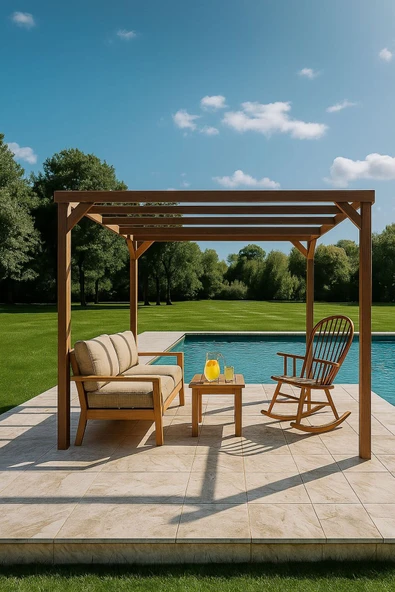 DEKORELA AHŞAP EKO PERGOLE TENTE ÇARDAK - Resim 2