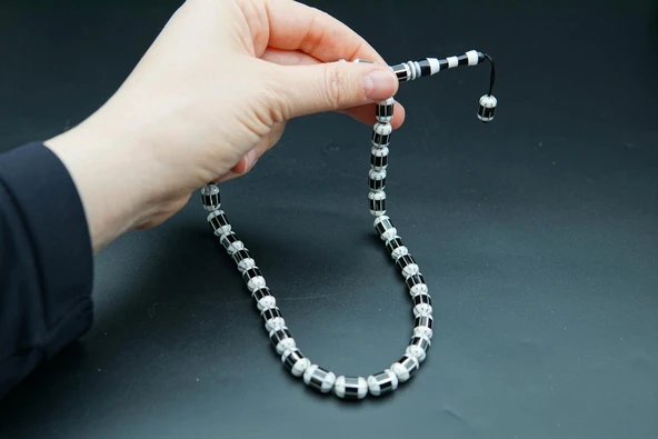 8'li Yarma Oltu Taşı Tesbih st000161 - Resim 4