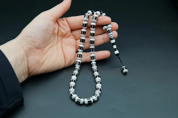 8'li Yarma Oltu Taşı Tesbih st000161 - Resim 5