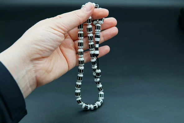 8'li Yarma Oltu Taşı Tesbih st000161 - Resim 3