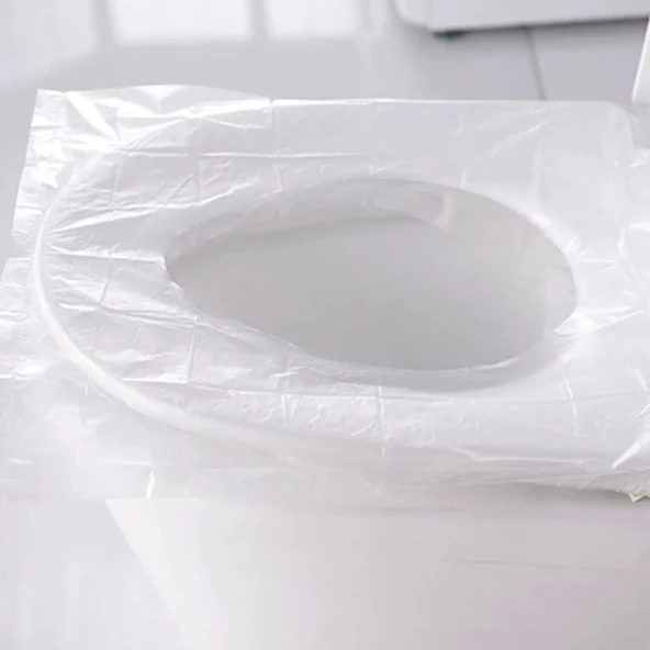 OLLEVRA 50 Adet Kullan At Pratik Kullanımlı Hijyenik Klozet Kapağı Poşeti - Resim 5