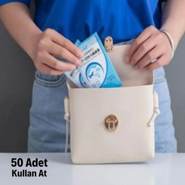 OLLEVRA 50 Adet Kullan At Pratik Kullanımlı Hijyenik Klozet Kapağı Poşeti - Resim 3