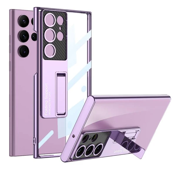 Royal Case Samsung Galaxy S23 Ultra Kamera Korumalı Şeffaf Tasarımlı Lego Standlı Kapak RYC/Lego ürün görseli 1