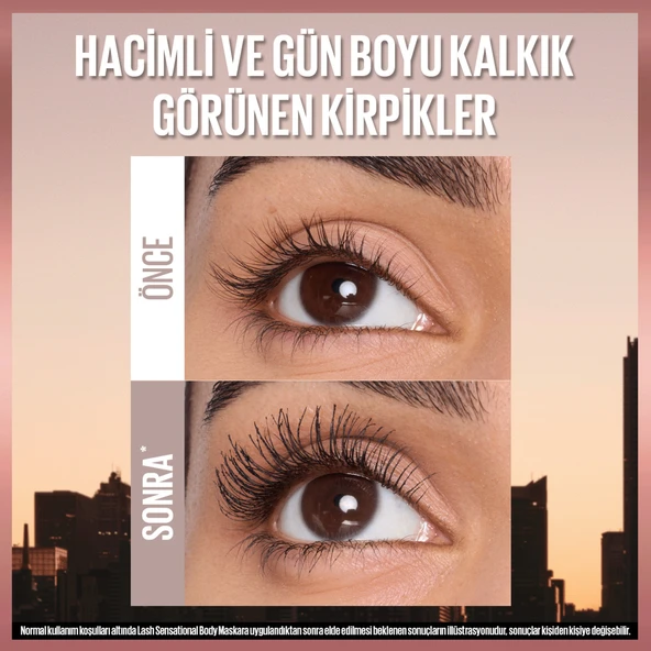 Maybelline New York Lash Sensational Body Maskara - Hacimli ve Gün Boyu Kalkık Görünen Kirpikler - Resim 11