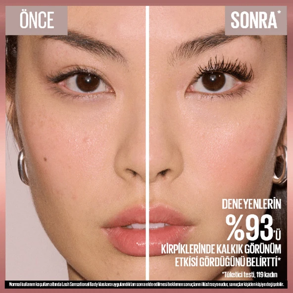 Maybelline New York Lash Sensational Body Maskara - Hacimli ve Gün Boyu Kalkık Görünen Kirpikler - Resim 7