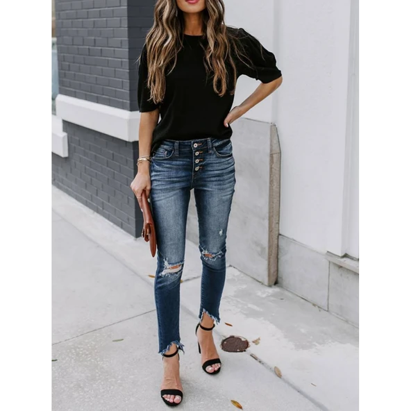 Lucky Life Kadın Kısa Kollu Pileli Balın Kol Bürümcük Bluz - Resim 3